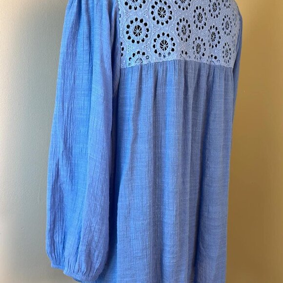 John Paul Richard Eyelet Woman's Sz MED Granola Girl CottageCore Lagenlook - Picture 7 of 13